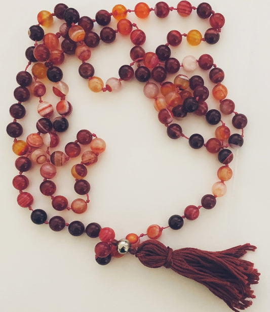 Red Agate Mala